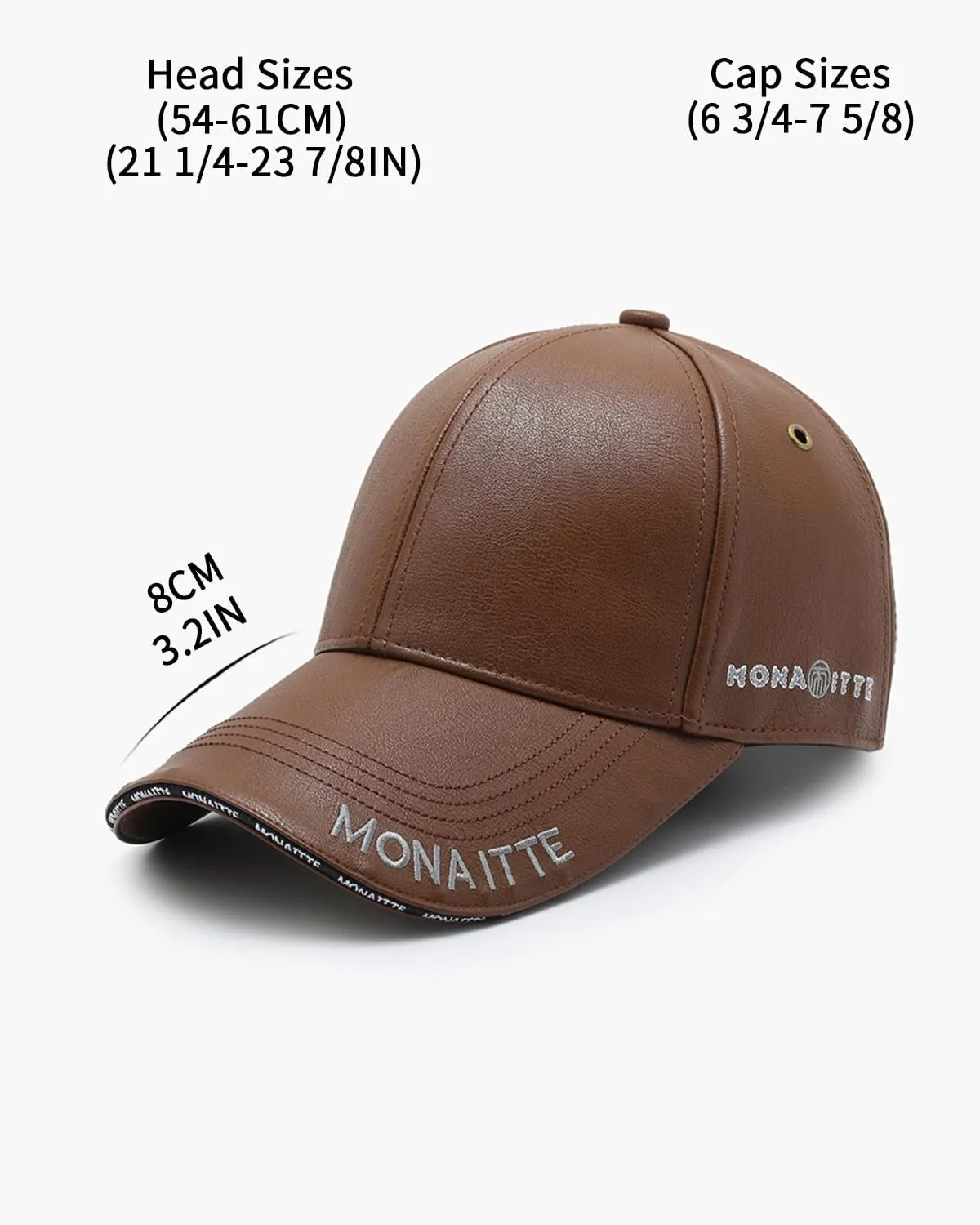 Regular Baseball Cap, Men's Adjustable Structure PU Classic Baseball Cap, Suitable for Elderly Father
