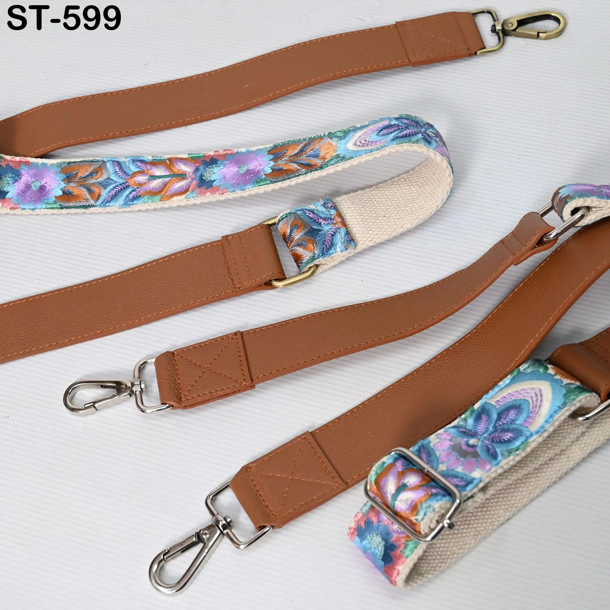 Replacement Leather  Crossbody Strap Handbag Boho Bag Strap Camera Strap Purses Embroidery Brown Adjustable Strap Christmas Gift for Mother