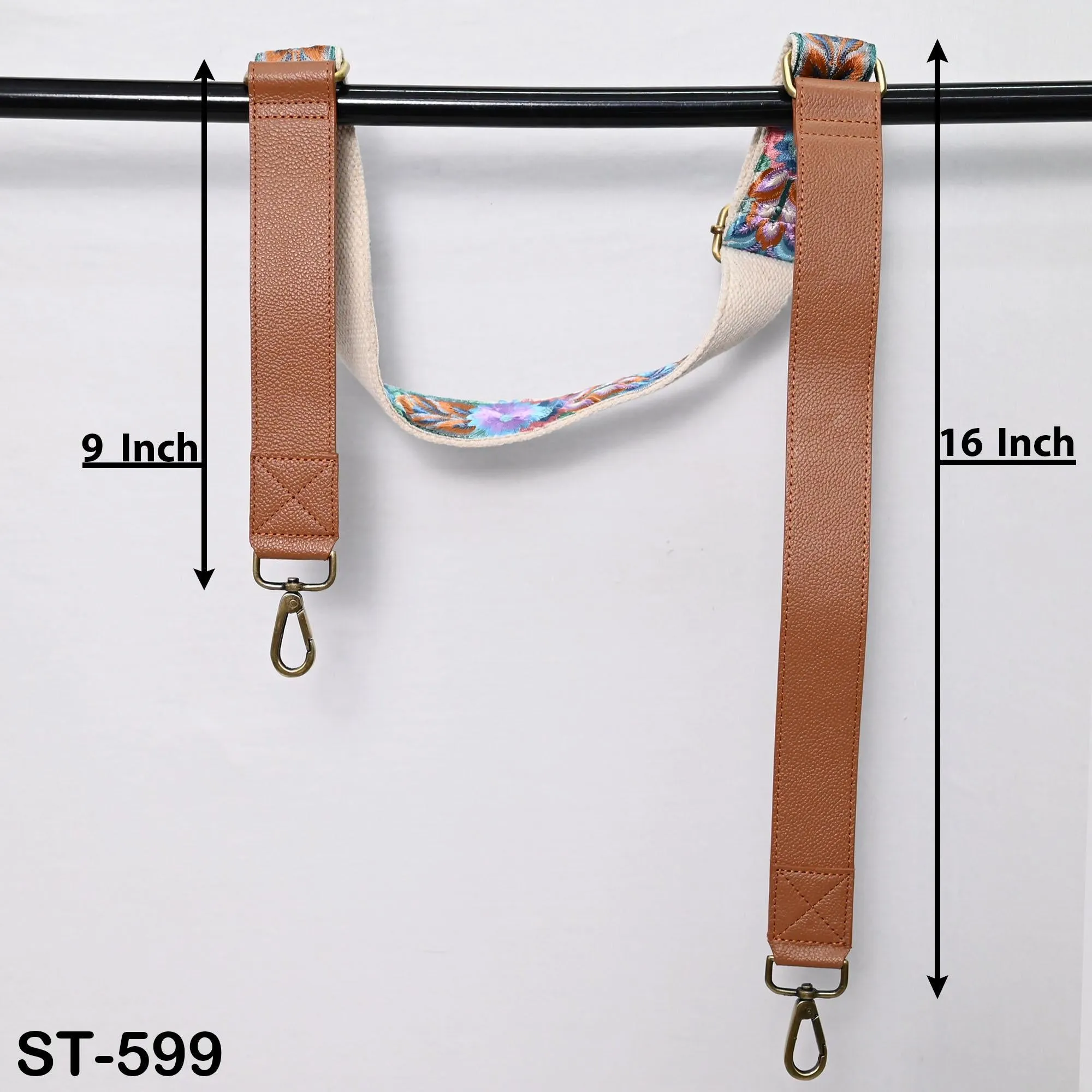 Replacement Leather  Crossbody Strap Handbag Boho Bag Strap Camera Strap Purses Embroidery Brown Adjustable Strap Christmas Gift for Mother