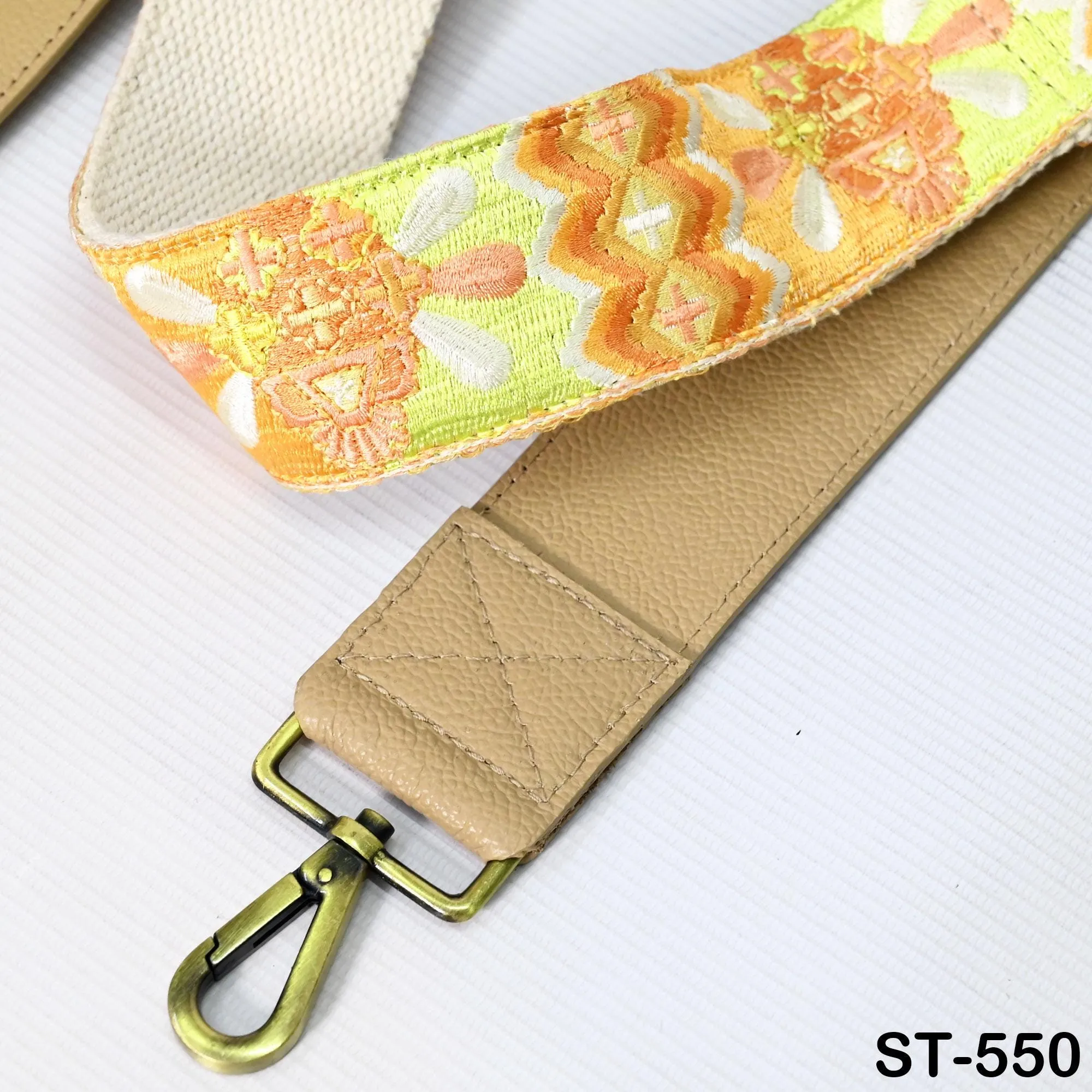 Replacement Leather Handbag Boho Bag Crossbody Strap Adjustable Gift for Friends Camera Strap Shoulder Strap Purses Embroidery Pale Taupe