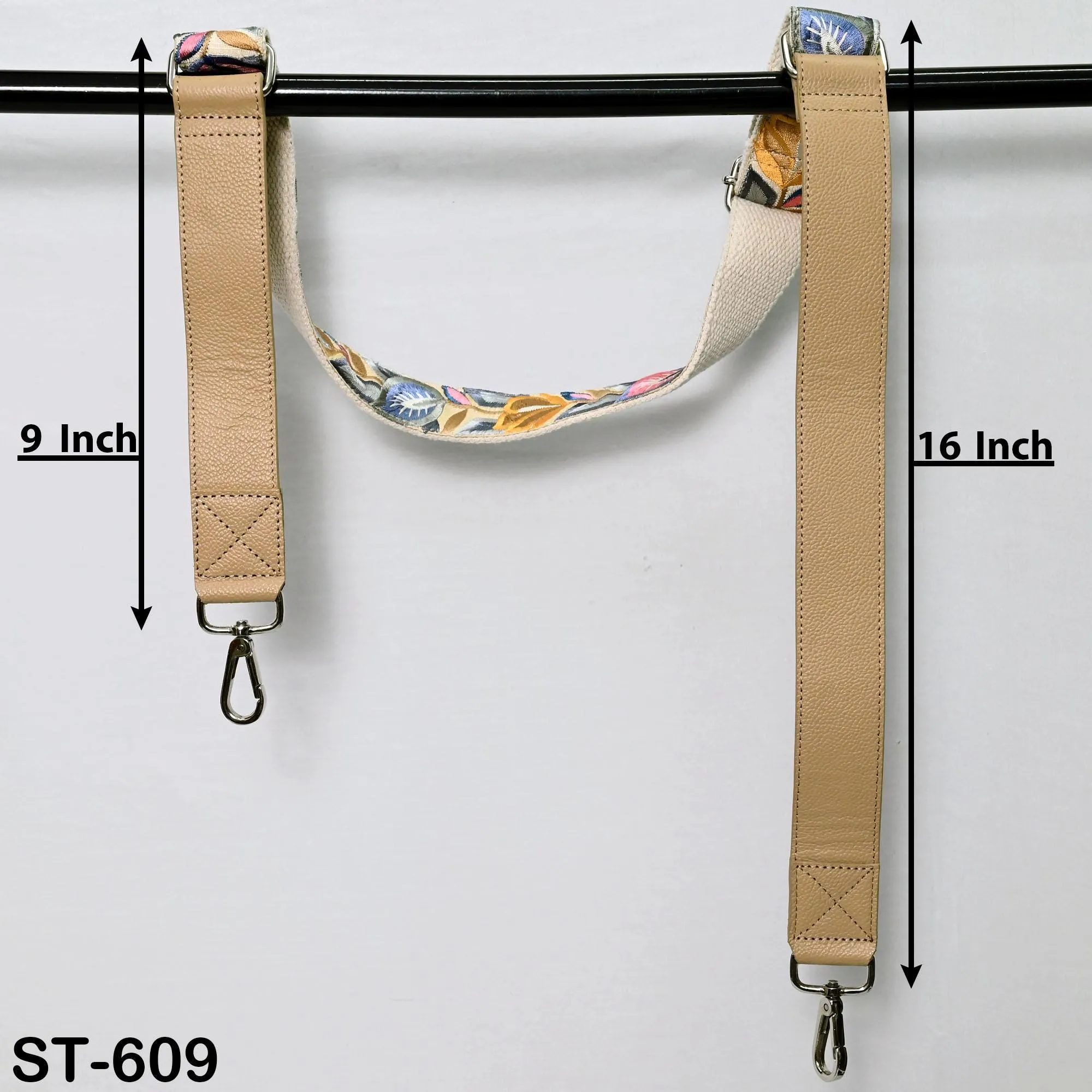 Replacement Leather Handbag Boho Bag Crossbody Strap Adjustable Gift for Sister Camera Strap Shoulder Strap Purses Embroidery Pale Taupe
