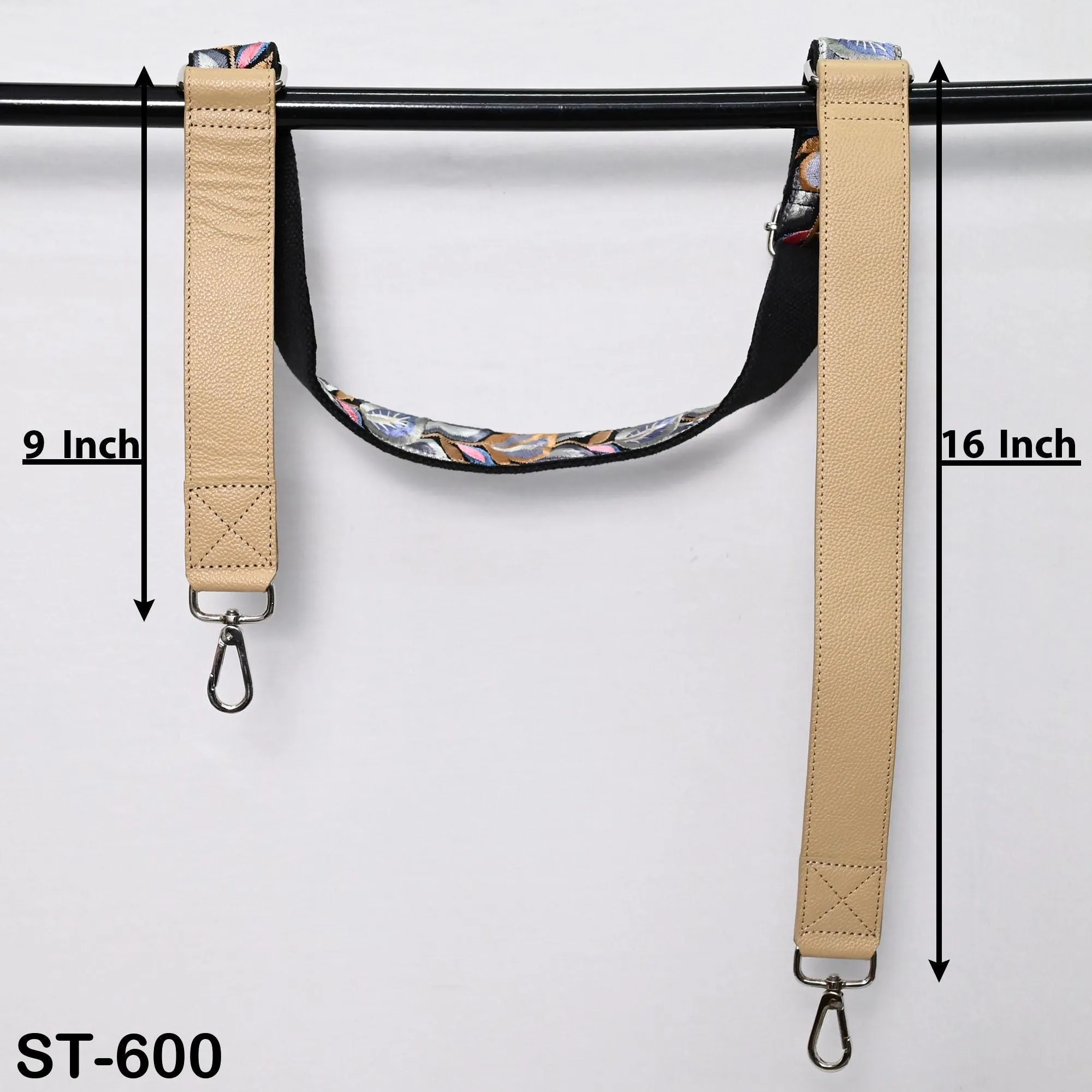 Replacement Leather Handbag Boho Bag Crossbody Strap Adjustable Gift for Sister Camera Strap Shoulder Strap Purses Embroidery Pale Taupe