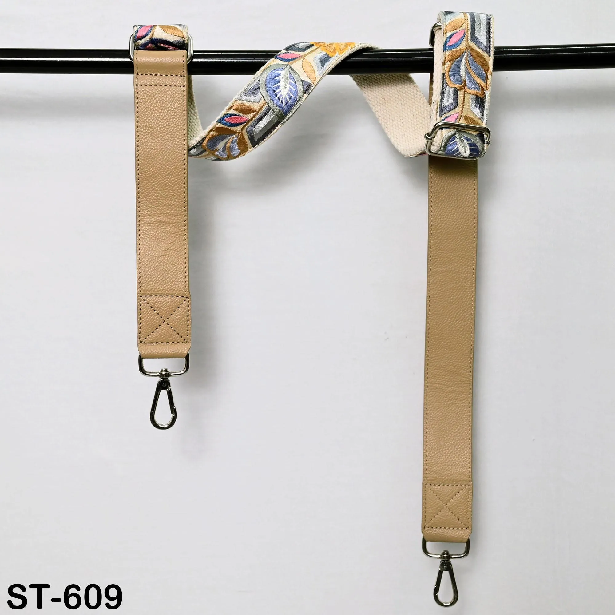 Replacement Leather Handbag Boho Bag Crossbody Strap Adjustable Gift for Sister Camera Strap Shoulder Strap Purses Embroidery Pale Taupe