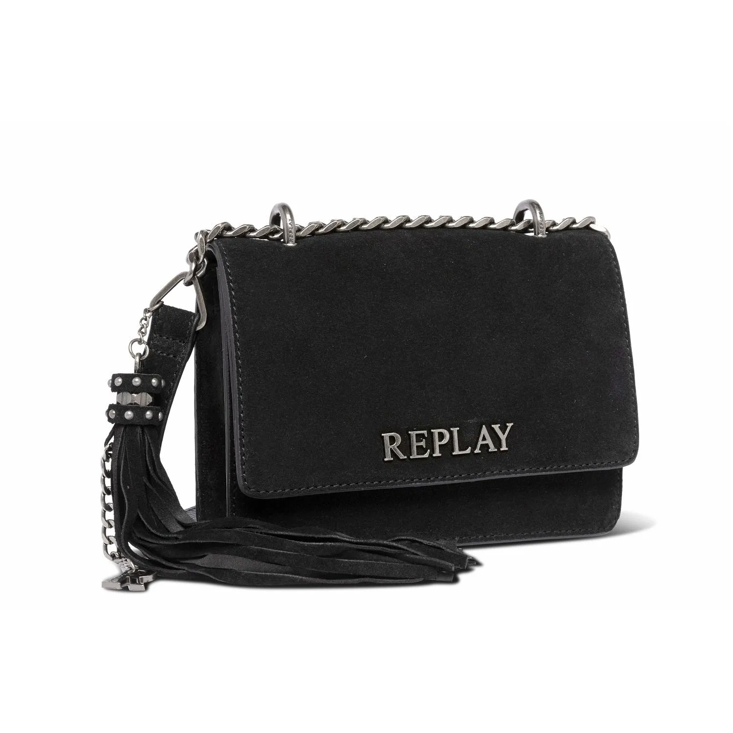 Replay Women's Crossbody Bag in Solid-colored suede
