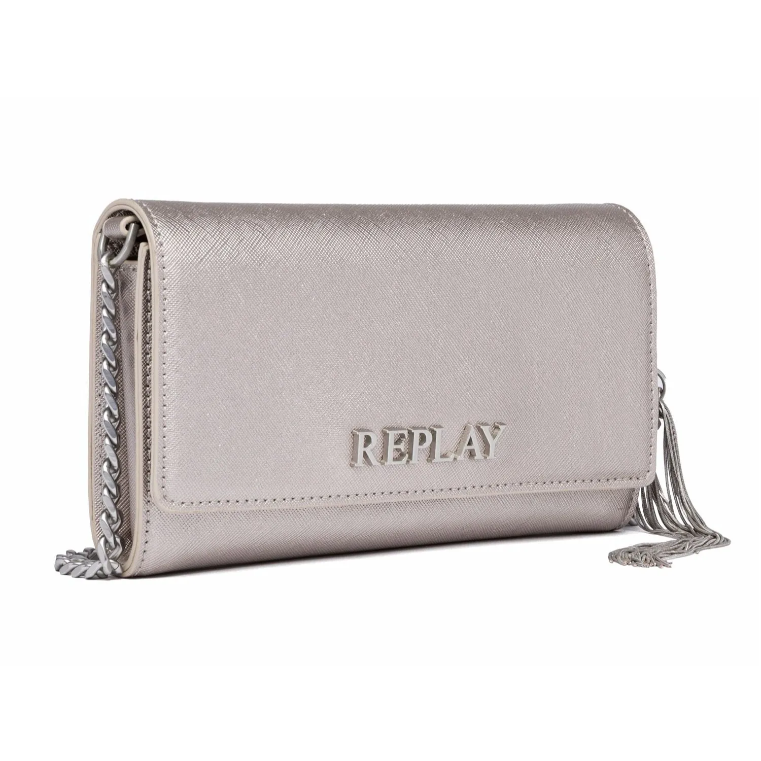 Replay Women's Flap Crossbody Bag with Saffiano effect