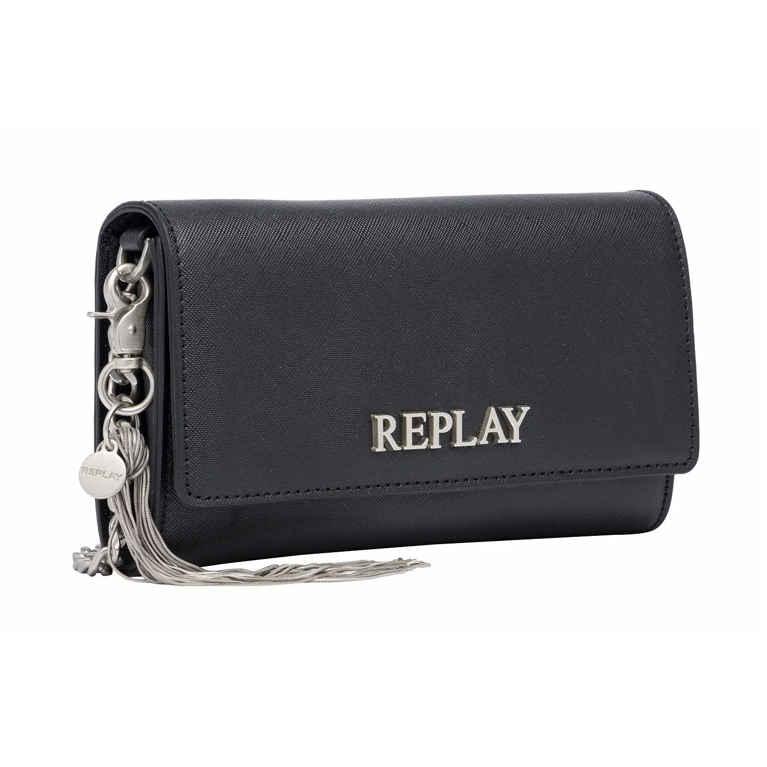 Replay Women's Flap Crossbody Bag with Saffiano effect