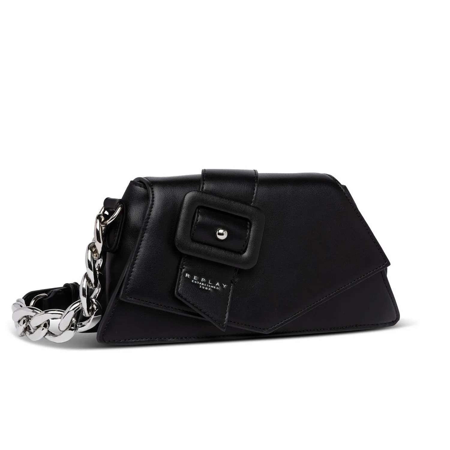 Replay Women's Shiny Embossed Shoulder Bag