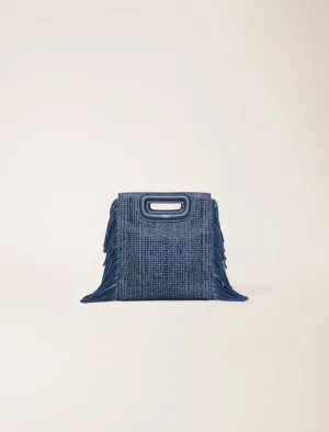 Rhinestone denim m mini bag