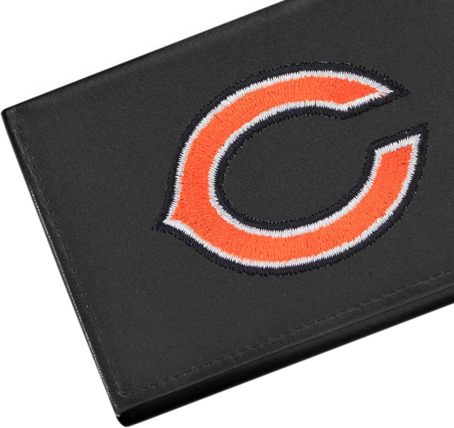 Rico Industries NFL Embroidered Genuine Leather Tri-fold Wallet 3.25" x 4.25" - Slim