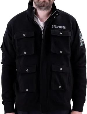 Ripple Junction Call of Duty Men's Military Cargo Full Zip Jacket Ghost Task Force 141 Embroidery Patches Officially Licensed