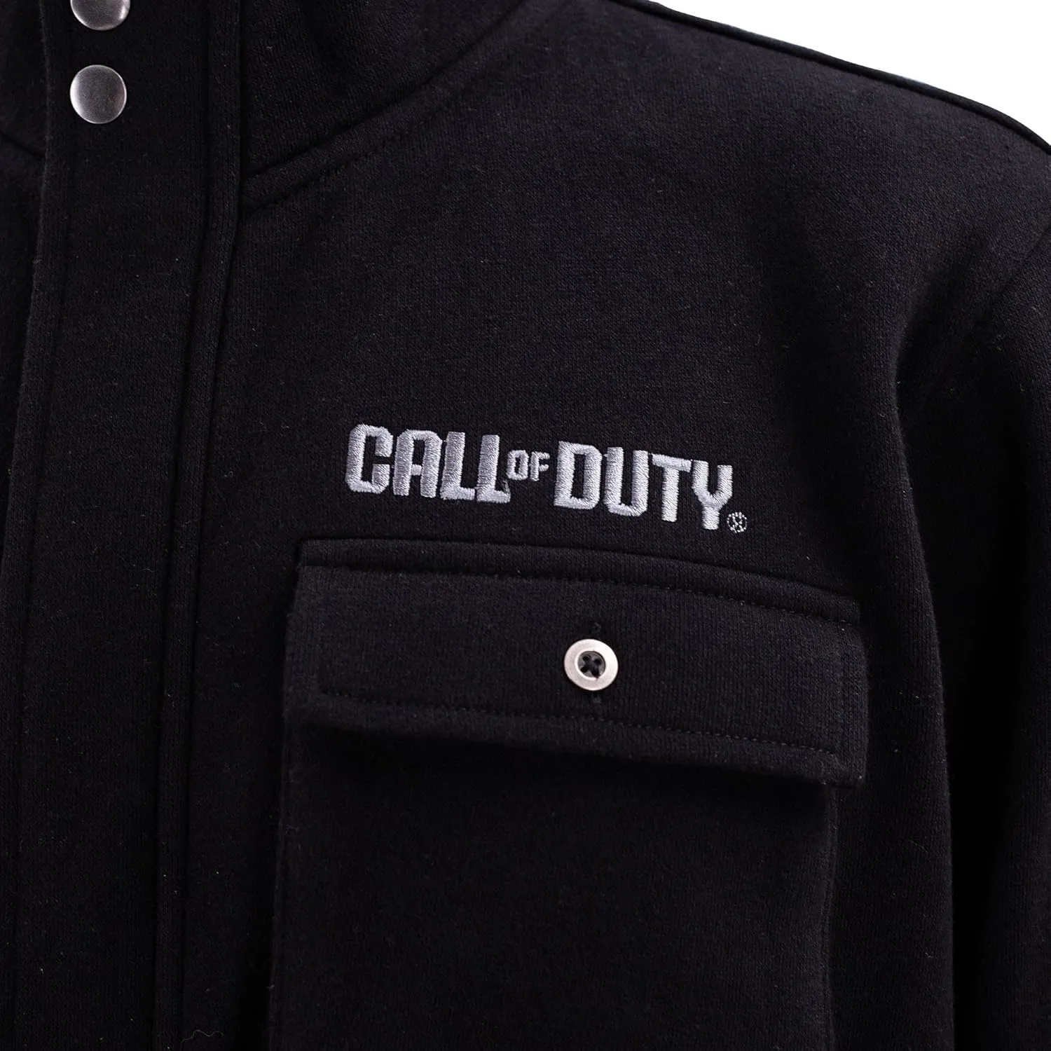 Ripple Junction Call of Duty Men's Military Cargo Full Zip Jacket Ghost Task Force 141 Embroidery Patches Officially Licensed