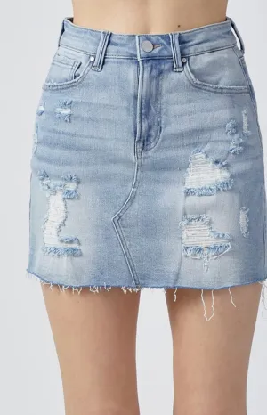 Risen Denim Skirt