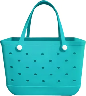 Rubber Beach Tote Bag,Washable and Durable Open Rubber bag for Beach Pool Yoga Fitness