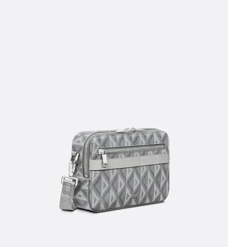 Safari Bag with Strap • Dior Gray CD Diamond Canvas