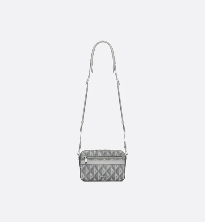 Safari Bag with Strap • Dior Gray CD Diamond Canvas