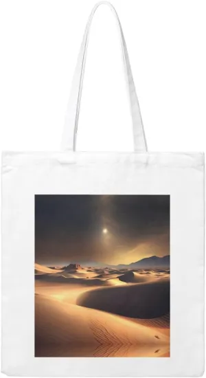 Sahara Desert Heat Transfer Canvas Shopping Bag â€“ Reusable Tote Bag for Women - Personalized Picnic Beach Travel Bag, Beige, One Size