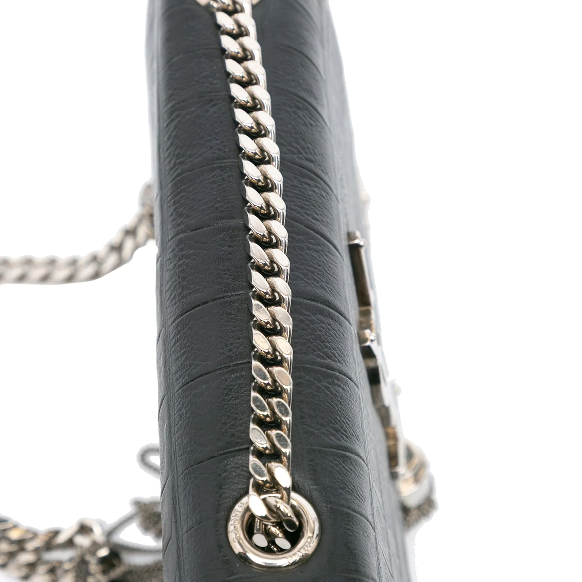 Saint Laurent Mini Croc Embossed Kate Tassel Crossbody