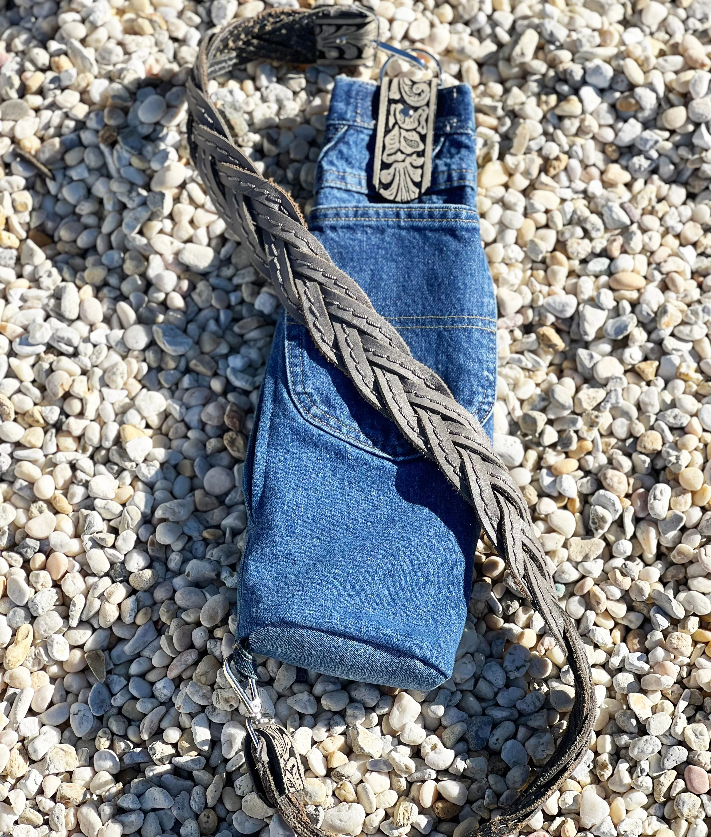 Sandra- Grey Woven Leather Strap
