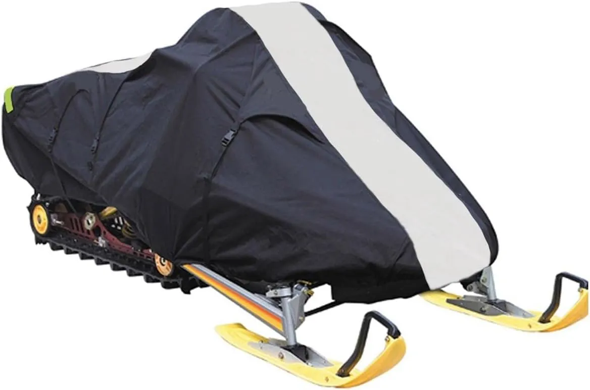 SBU 600D Snowmobile Travel and Storage Cover Compatible for 2001-2004 Model Year Ski Doo Bombardier MXZ MX Z Trail 600 Sleds. Slush and Mud Protection