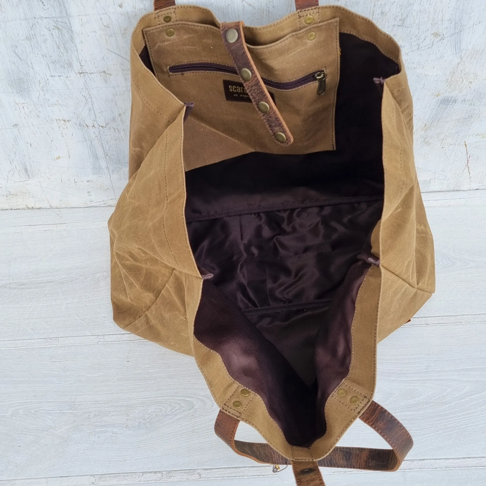 Seconds Large Waxed Canvas Shopper Tote