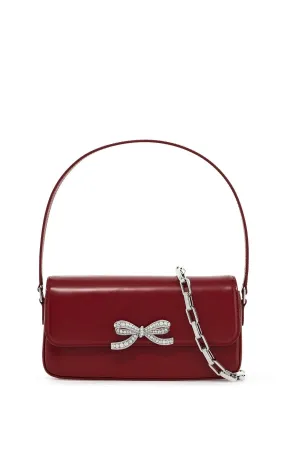 Self Portrait Smooth Leather Baguette Handbag