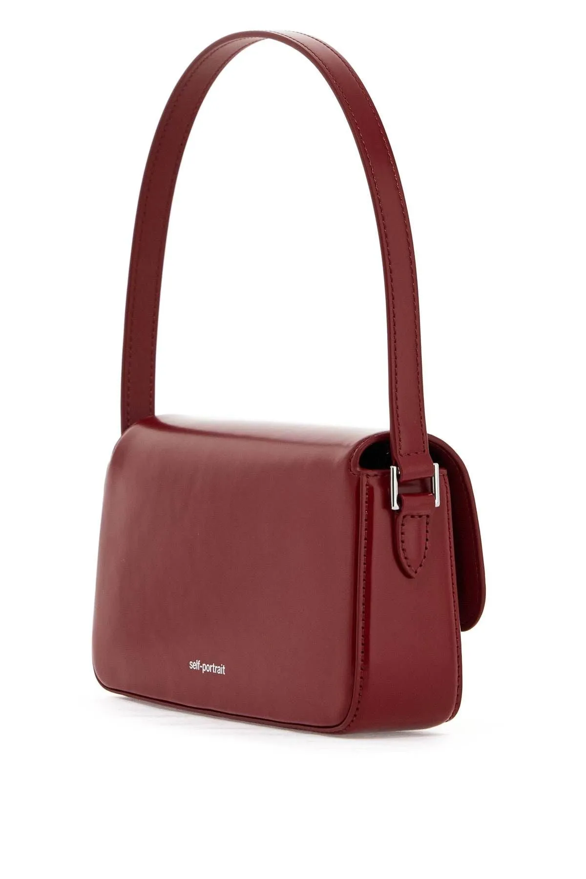 Self Portrait Smooth Leather Baguette Handbag