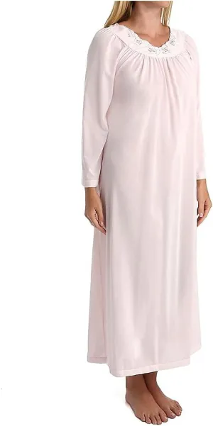 Shadowline Plus Size Women's Petals 53 Inch Sleeve Long Gown