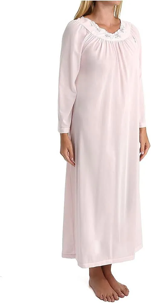 Shadowline Plus Size Women's Petals 53 Inch Sleeve Long Gown