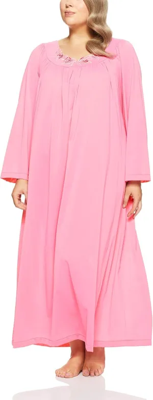 Shadowline Plus Size Women's Petals 53 Inch Sleeve Long Gown