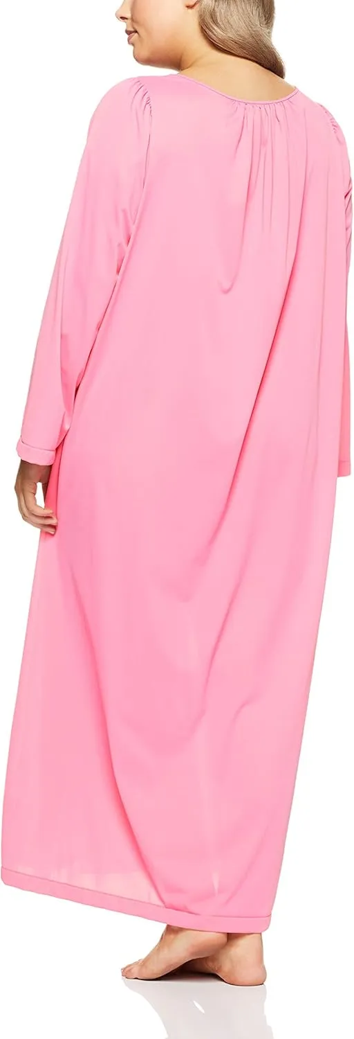 Shadowline Plus Size Women's Petals 53 Inch Sleeve Long Gown