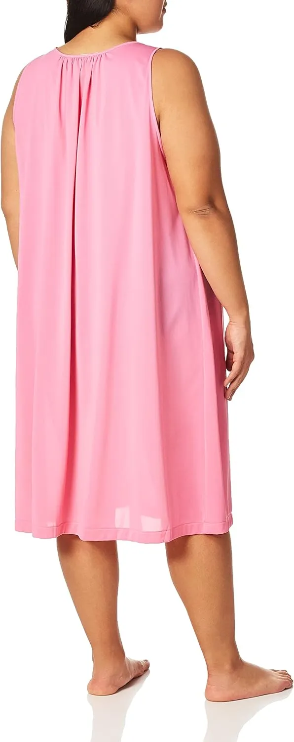 Shadowline Women's Plus-Size Petals 40 Inch Sleeveless Waltz Gown