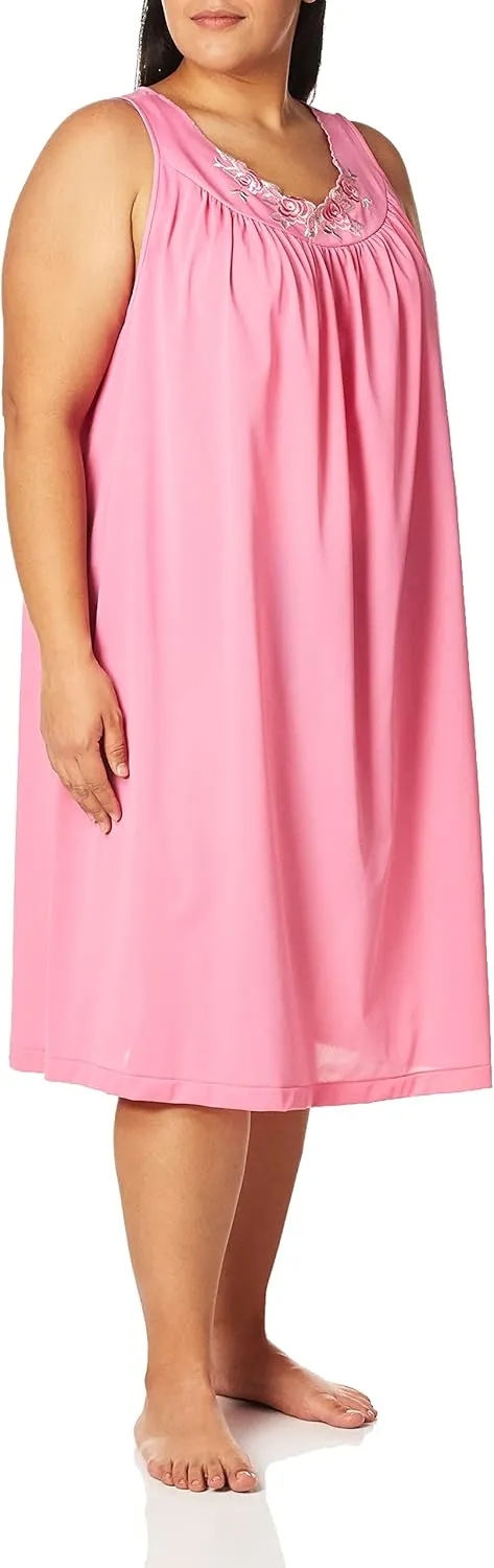 Shadowline Women's Plus-Size Petals 40 Inch Sleeveless Waltz Gown