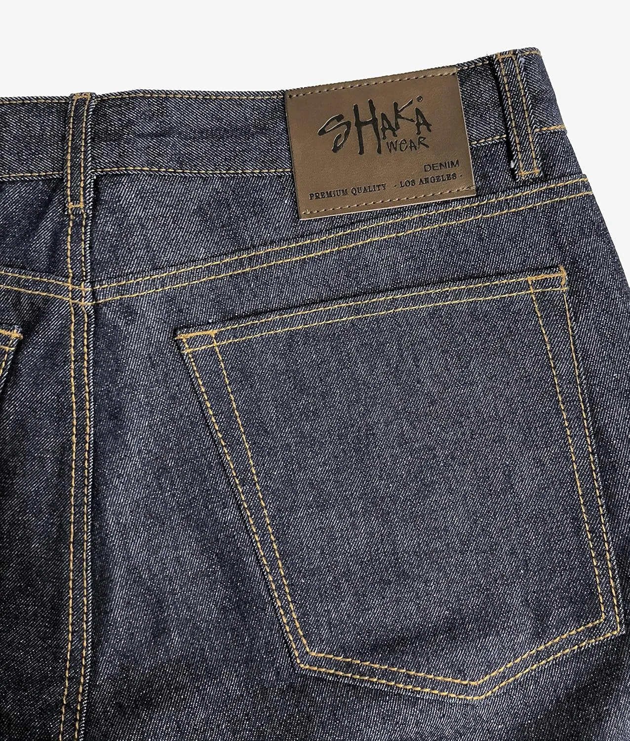 Shaka Wear Mens 12 oz Raw Denim Pants Classic Straight Rigid Jeans 30~44