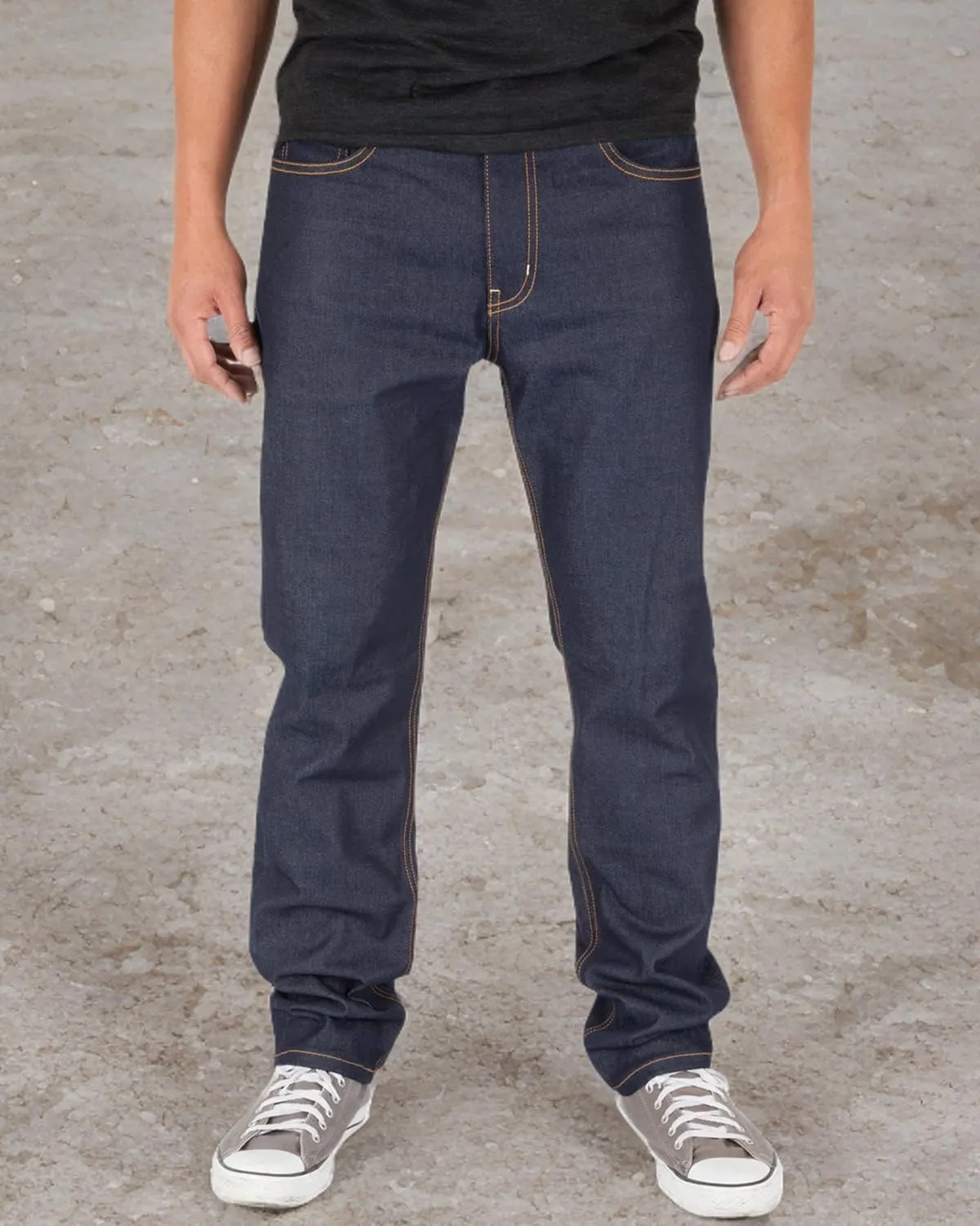 Shaka Wear Mens 12 oz Raw Denim Pants Classic Straight Rigid Jeans 30~44