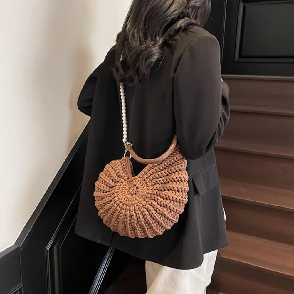 Shell Purse for Women,Handwoven Fashion Seashell Bag Luxury Shell Clutch Purse Unique Clutch Summer Beach Bag