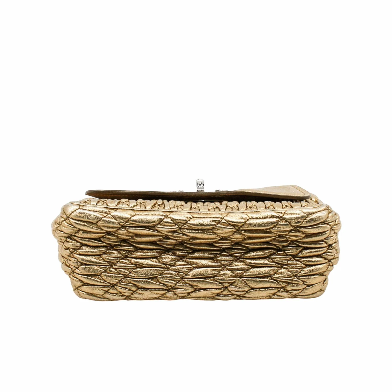 Shoulder Bag Crystal Embellished gold