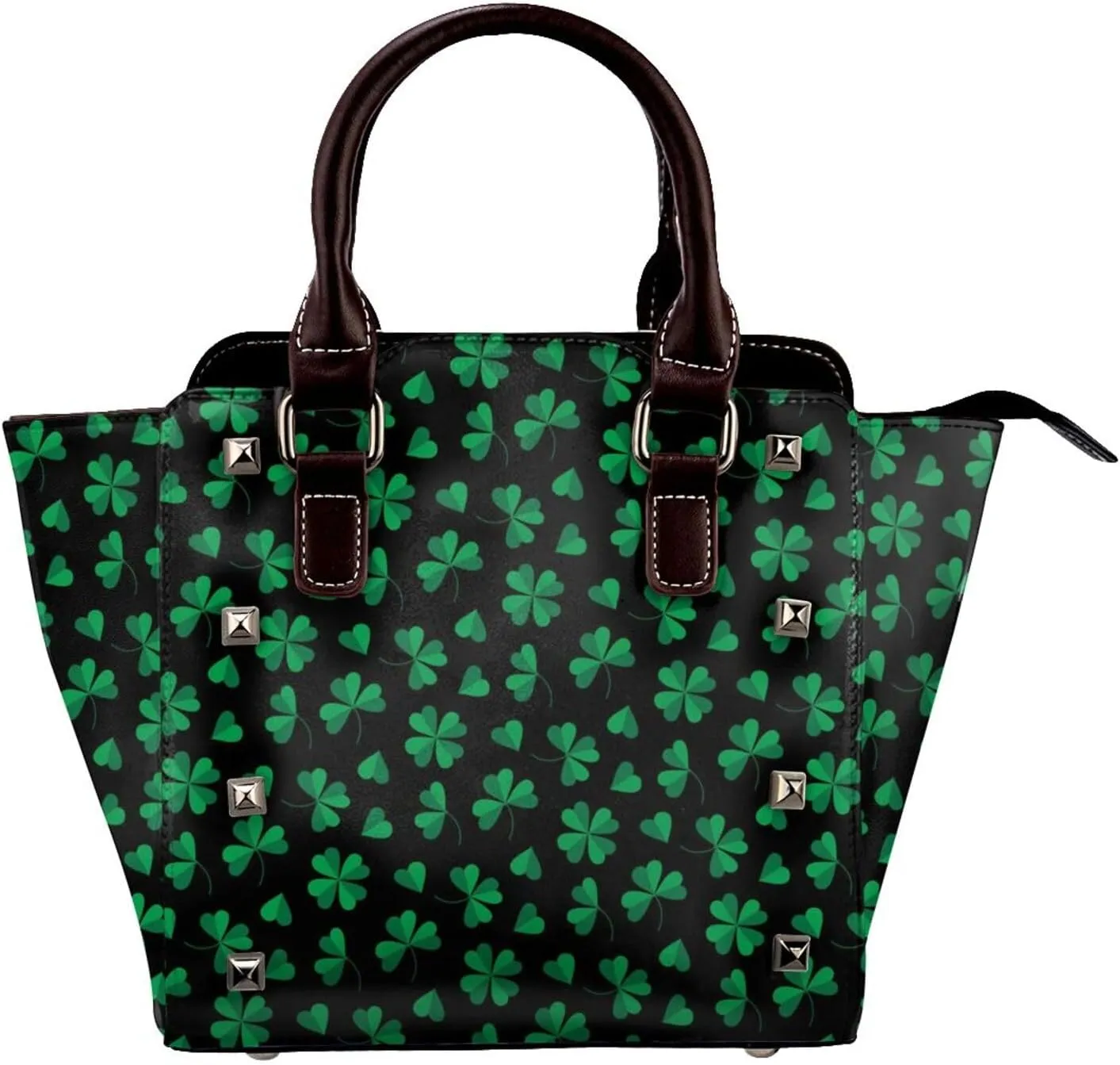 Shoulder Bag for Women Tote Bag Shoulder Bag Handbag PU Leather Studded Satchel Bag with Pockets