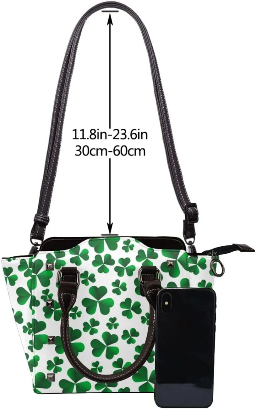 Shoulder Bag for Women Tote Bag Shoulder Bag Handbag PU Leather Studded Satchel Bag with Pockets