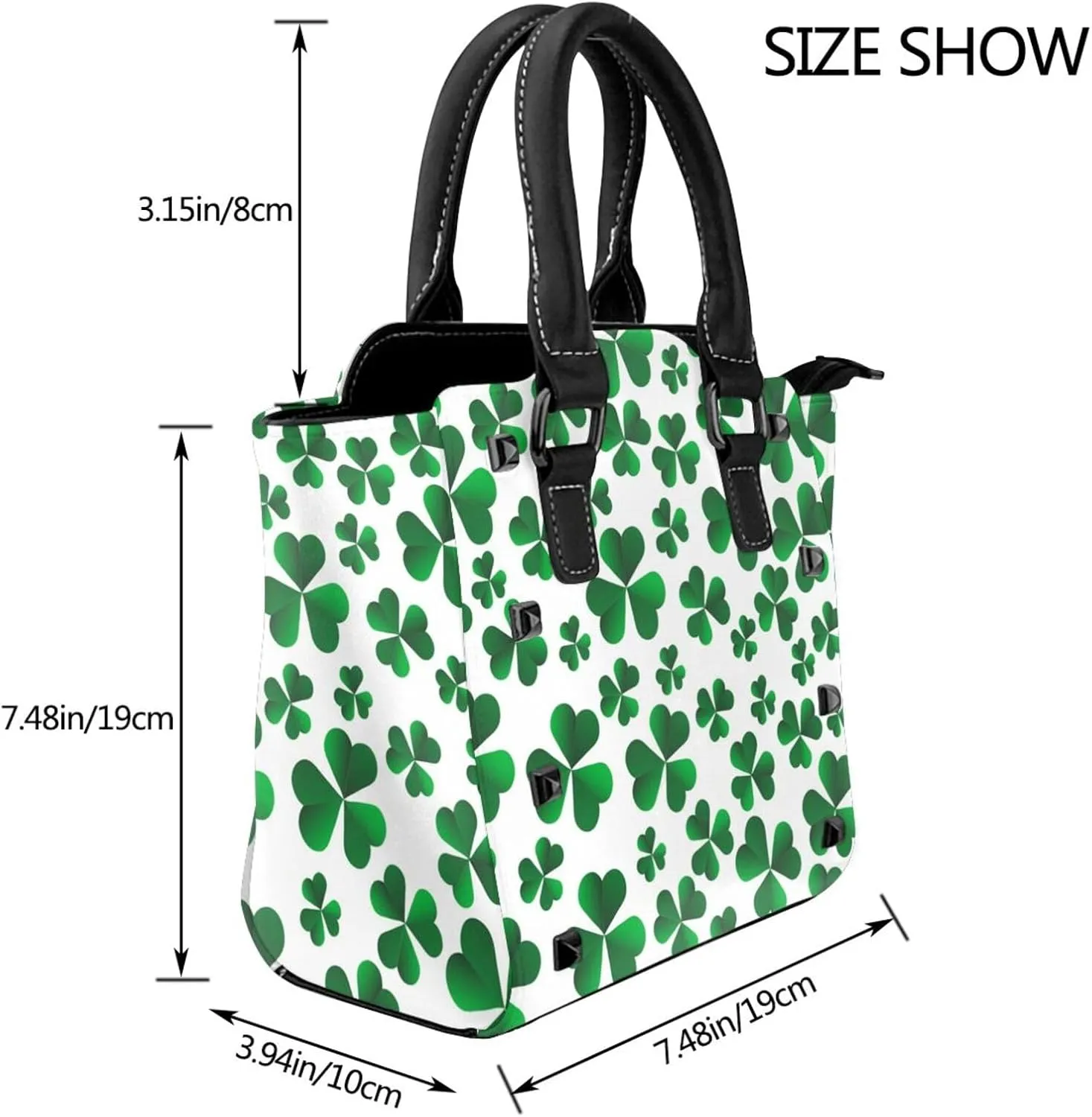 Shoulder Bag for Women Tote Bag Shoulder Bag Handbag PU Leather Studded Satchel Bag with Pockets