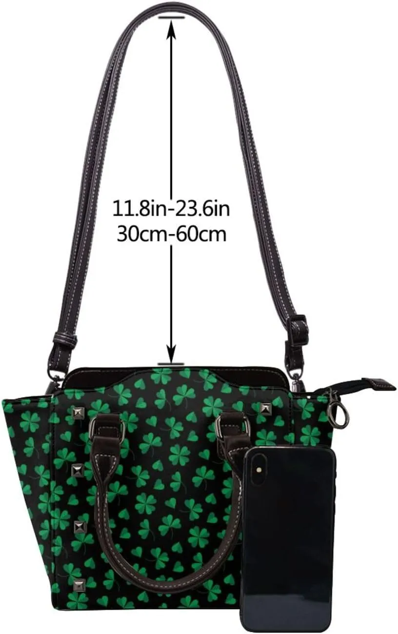 Shoulder Bag for Women Tote Bag Shoulder Bag Handbag PU Leather Studded Satchel Bag with Pockets
