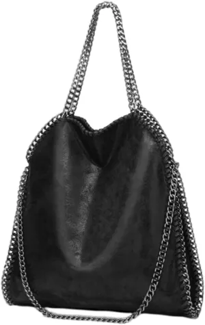 Shoulder Bag with Chain Strap, PU Leather Chain Tote bag, Large Capacity Shoulder Bag, Chain Bag for Women