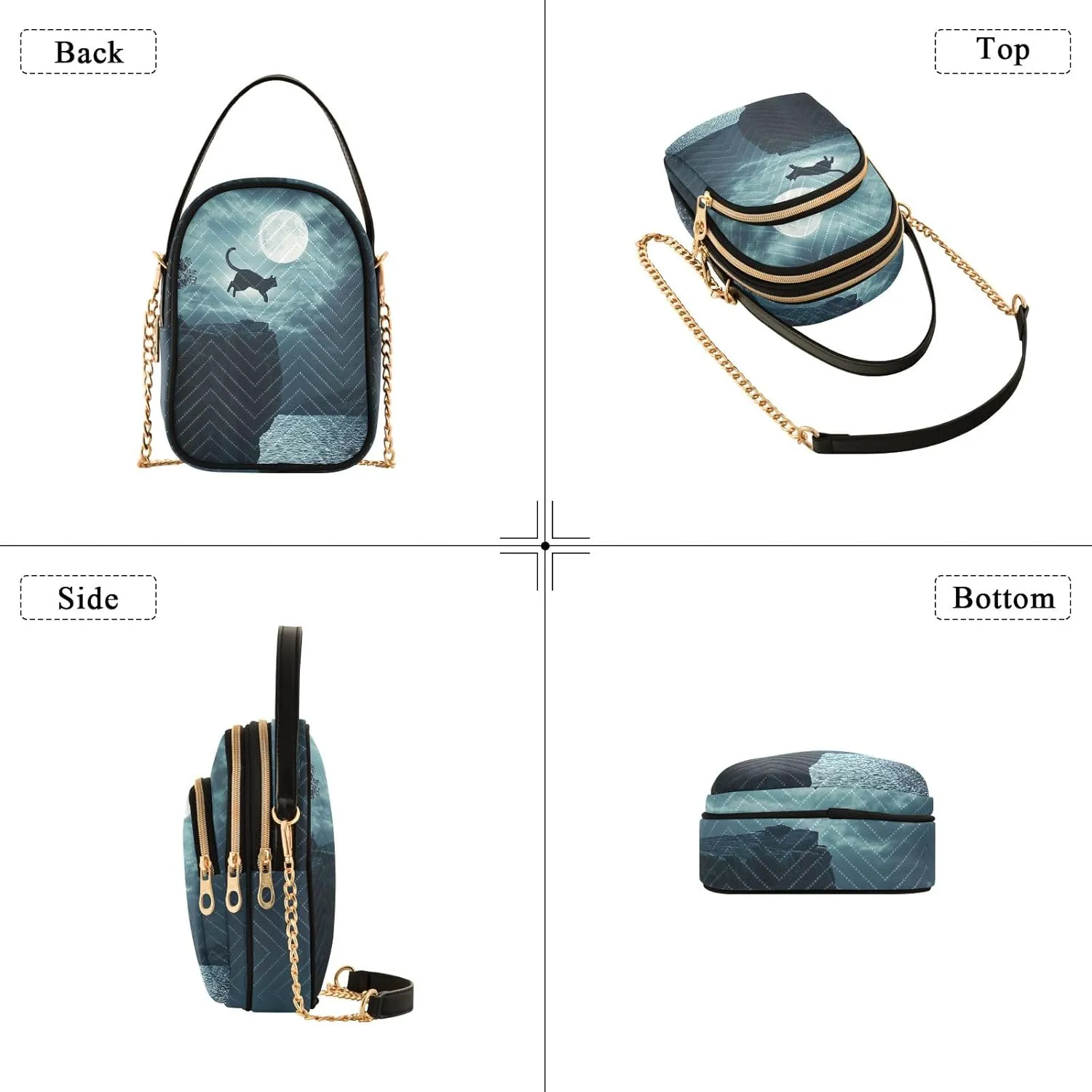 Shoulder Bags Chain Bags with Leather Handle