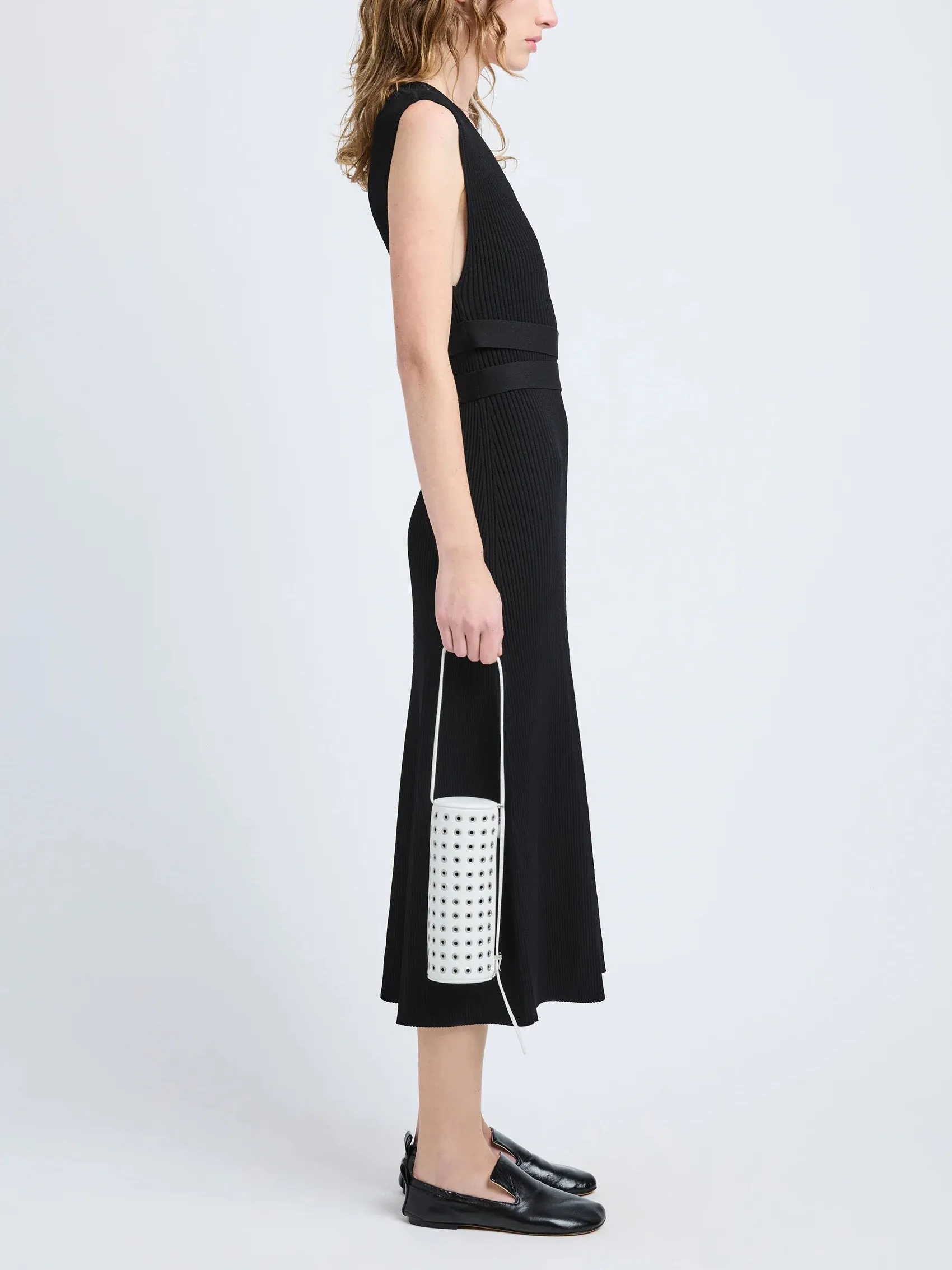 Silo Bag in Eyelet Covered Nappa