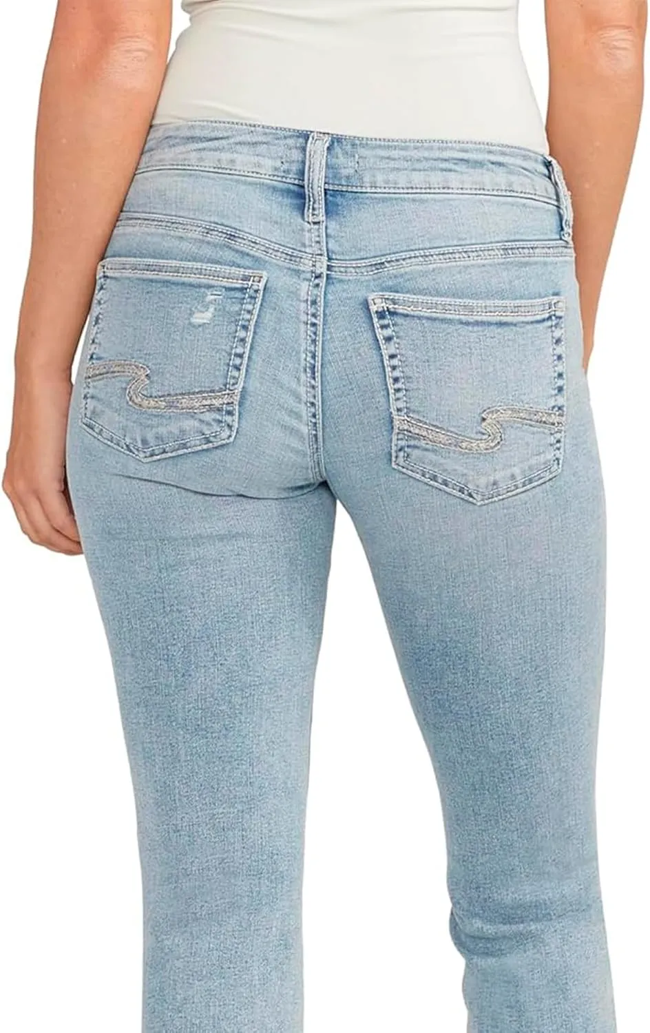 Silver Jeans Co. Women's Britt Low Rise Curvy Fit Capri Jeans