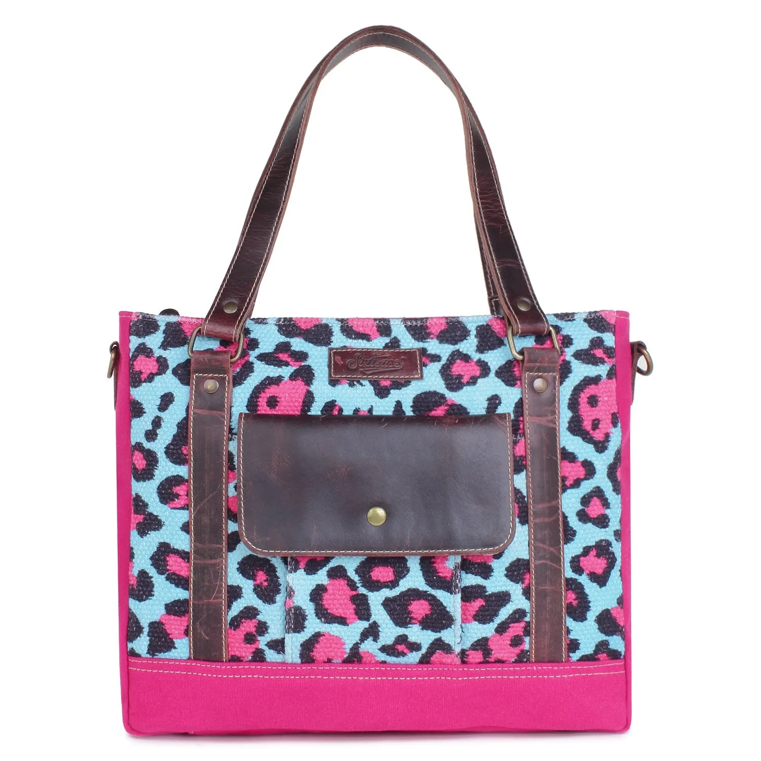 Sixtease Up-cycled Canvas Functional Tote Bag: Sustainable Style, Urban Versatility, Perfect for Effortless Everyday Adventures! - (SB-4330)