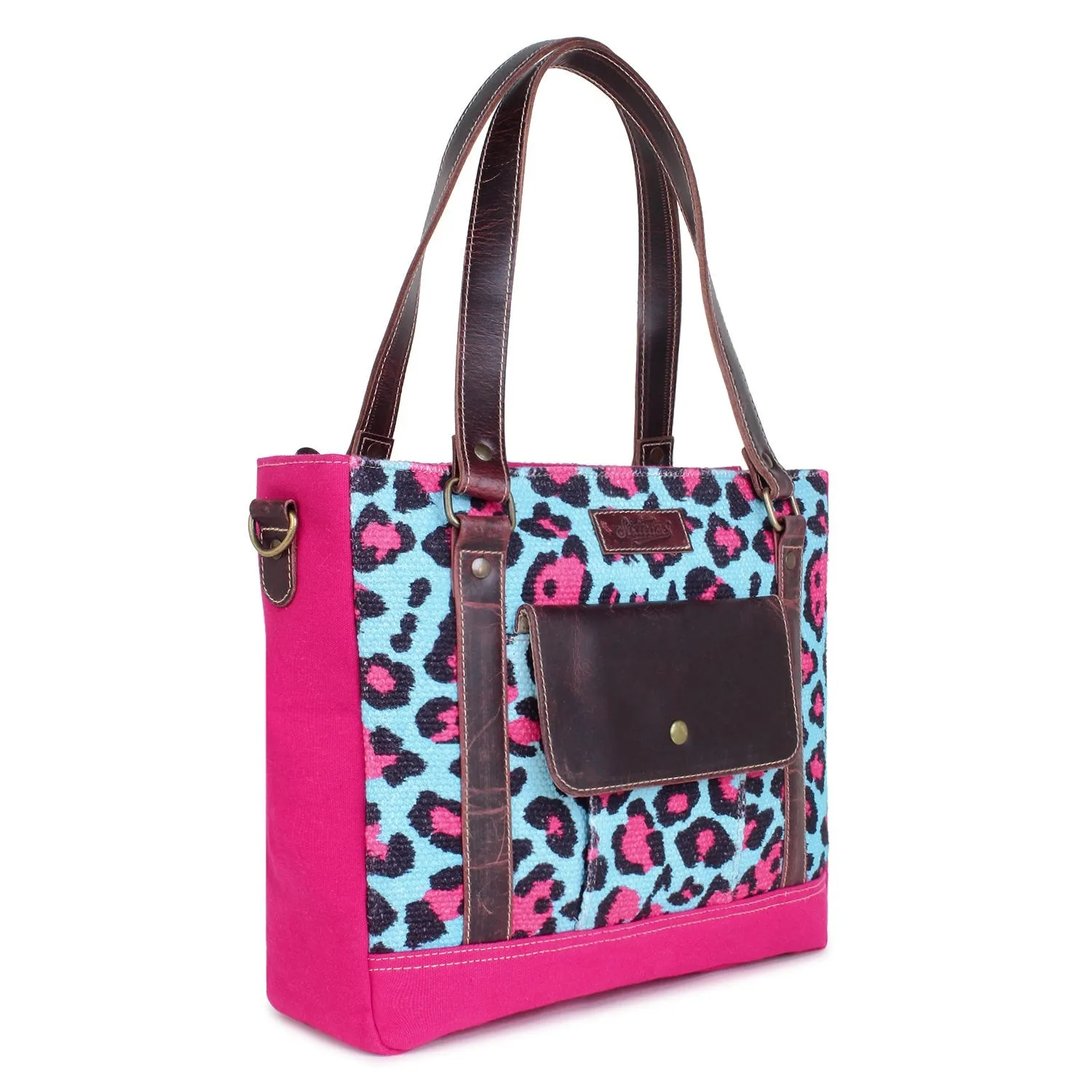 Sixtease Up-cycled Canvas Functional Tote Bag: Sustainable Style, Urban Versatility, Perfect for Effortless Everyday Adventures! - (SB-4330)