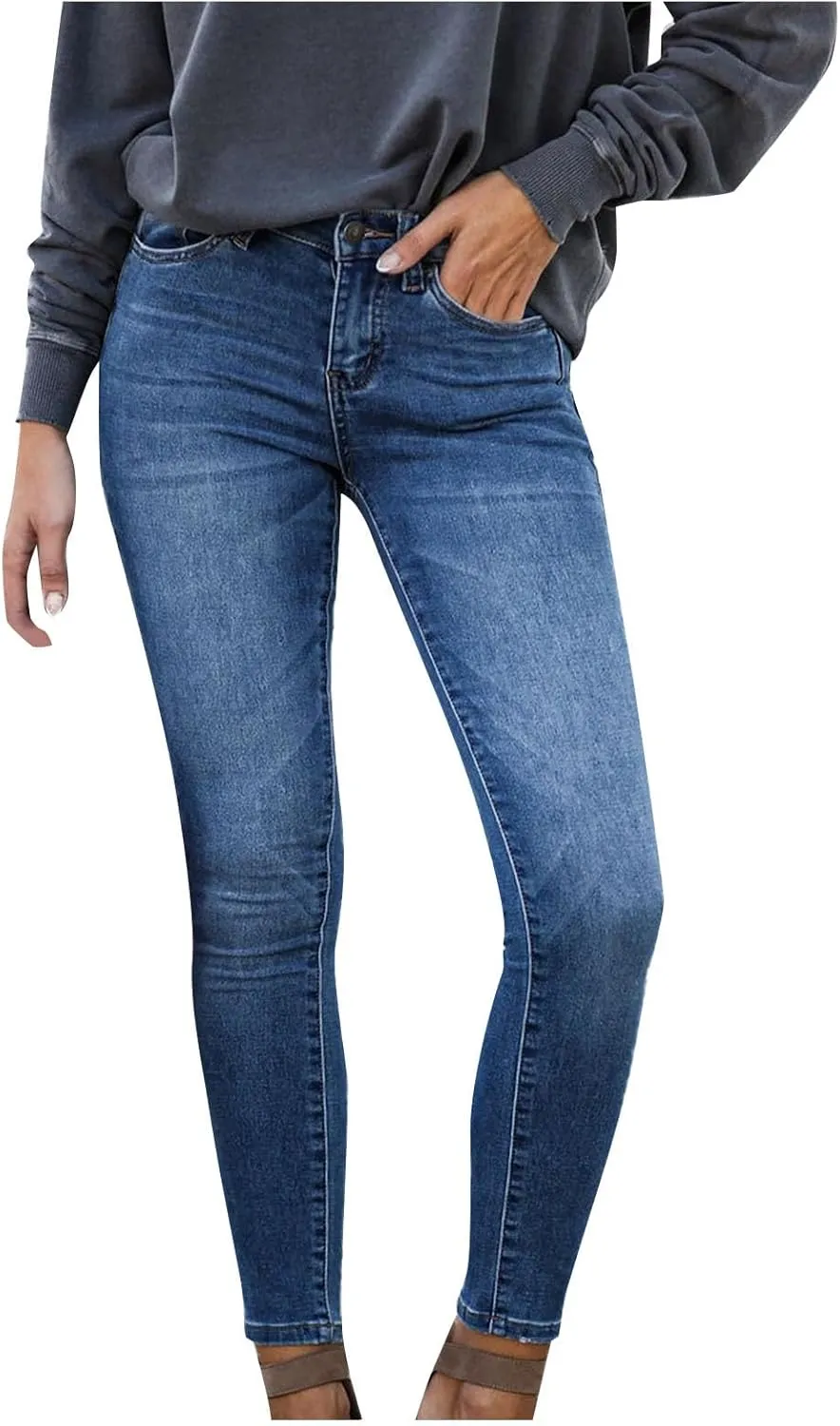 Skinny Jeans for Women High Waist Stretchy Classic High Rise Slimming Jeggings Denim Trousers Pants 2024 Summer