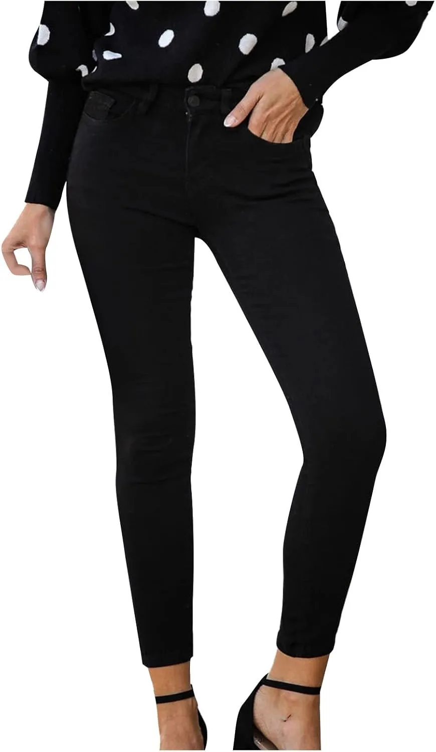 Skinny Jeans for Women High Waist Stretchy Classic High Rise Slimming Jeggings Denim Trousers Pants 2024 Summer