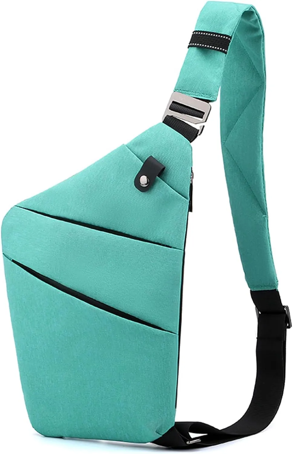 Sling Crossbody Bags Anti-thief Slim Personal Flex Bag Safe Purse Bags for Women Men Waterproof (Green, Right)