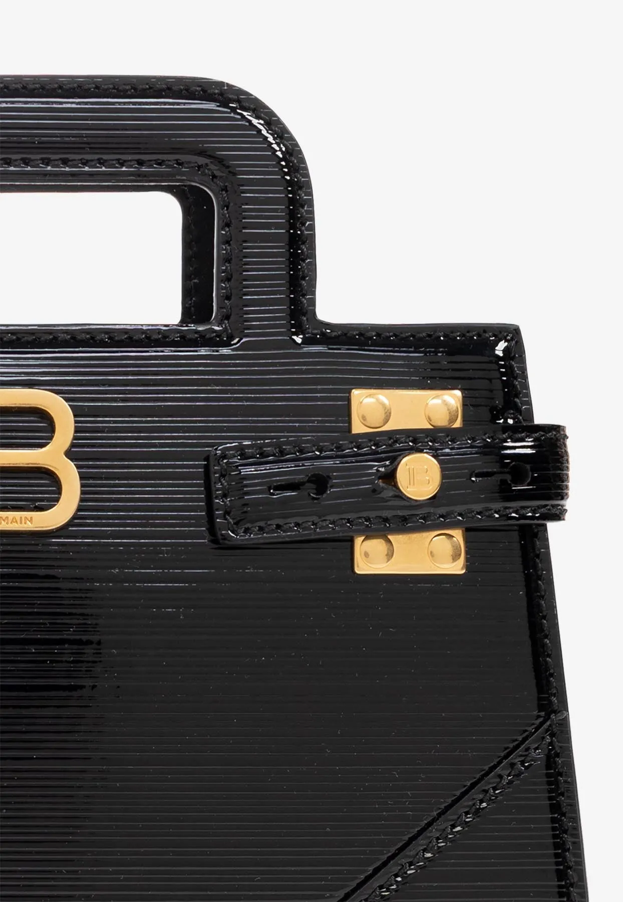 Small B-Buzz Leather Top Handle Bag